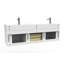 Ensemble de meuble-lavabo double mural 60 po Russett-240086611-240086623-263340086