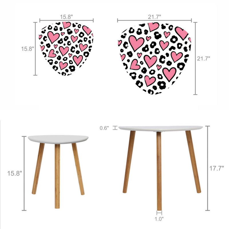 Ensemble de 2 tables basses gigognes Triangle
