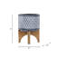 PLATEAU EN CÉRAMIQUE DE 5 po Aztec sur pied en bois, gris-1852827438