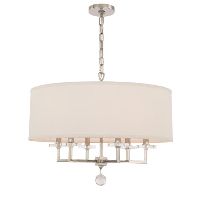 6 - Light Dimmable Drum Chandelier
