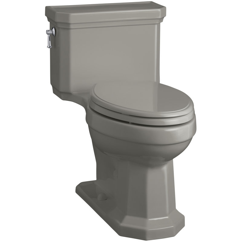 Toilette allongée une pièce Kathryn ™ écoénergétique 1,28 GPF (siège inclus), Cachemire