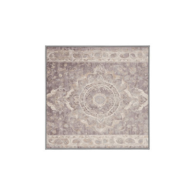 Machine Washable Gray Area Rug