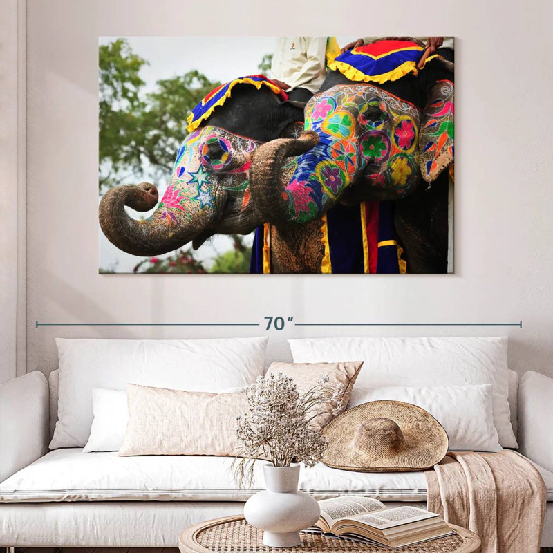 Brampt Jaipur Elephants, 34" H x 51" W