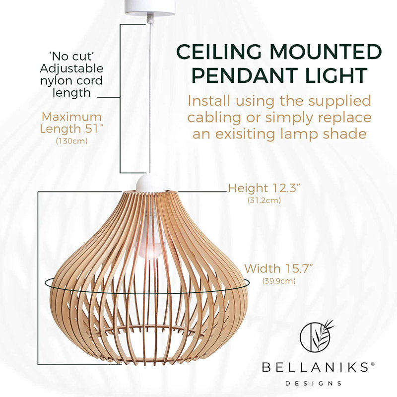 1 - Light Gold LED Geometric Pendant