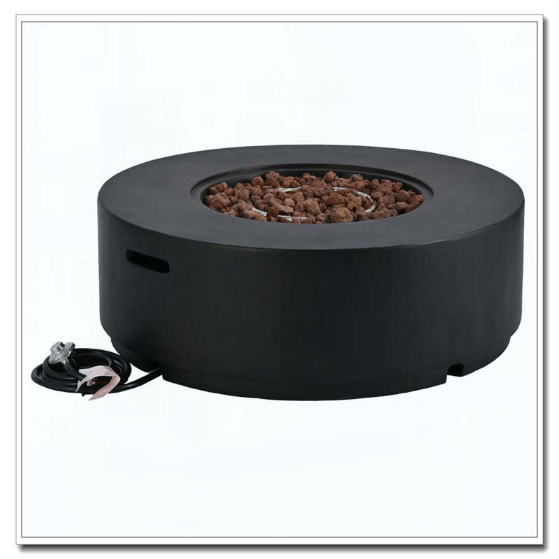 Outdoor Propane Fire Pit, Black