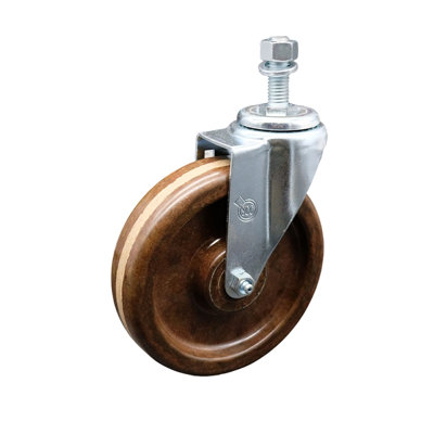 Wheel Swivel 5/8 Inch Threaded Stem Caster Set Service Caster