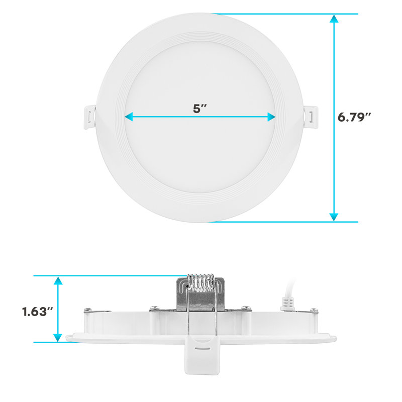 Ensemble d'éclairage encastré Canless 6 "Ultra Slim