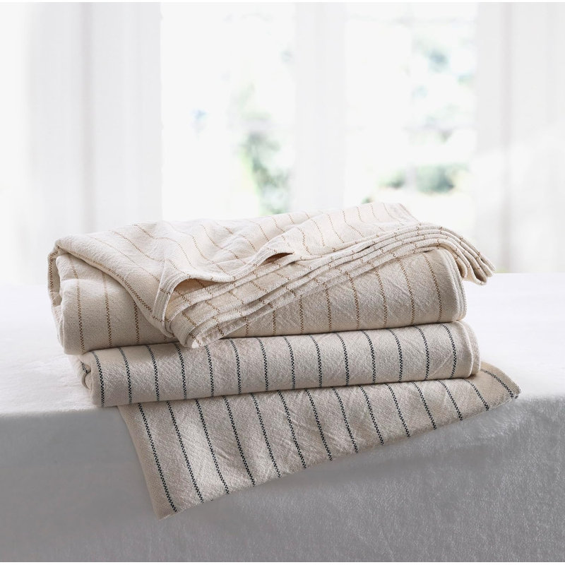 Blanket, Full/Queen, Navy/Natural