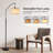 Mccurry 68" Arched Dimmable Floor Lamp With Bulb-62659436
