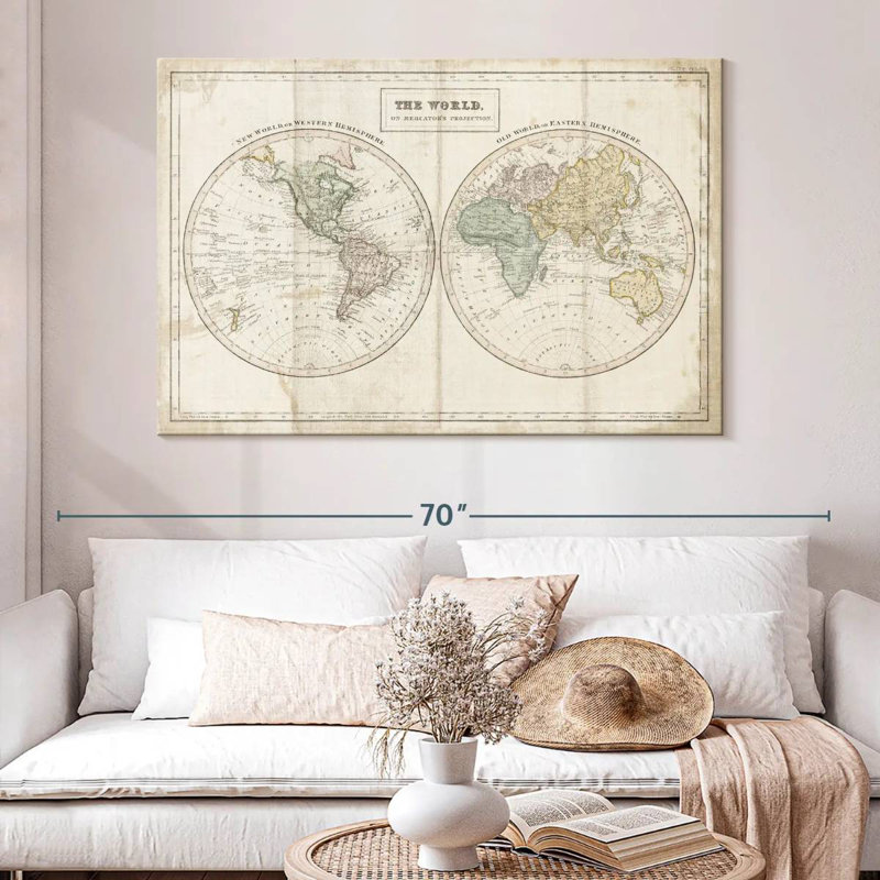 Aliaz Old World Eastern Western Linen I, H 34 po x l 51 po