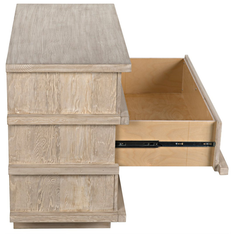 Bergamot 3 - Drawer Solid Wood Dresser, Gray Wash Wax
