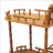 Wine Table, 2-Tier Wood Kitchen Cart with Locking Wheels | Warm Oak Finish | Wood Composite