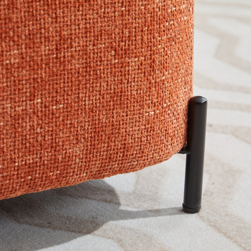 Repose-pieds avec rangement, Orange
