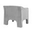 Chaise d'appoint moderne en chenille, fauteuil gris compact pour un usage domestique