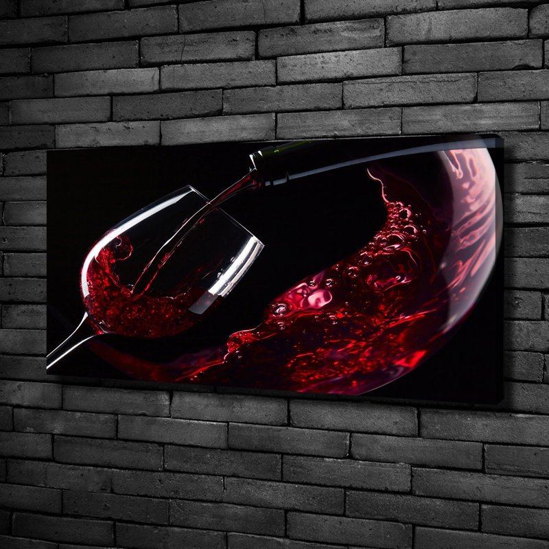 Red Wine - No Frame Print, Canvas, 50cm H x 100cm W