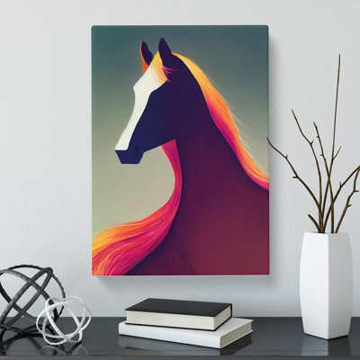 Riston Horse Minimalism - Wrapped Canvas