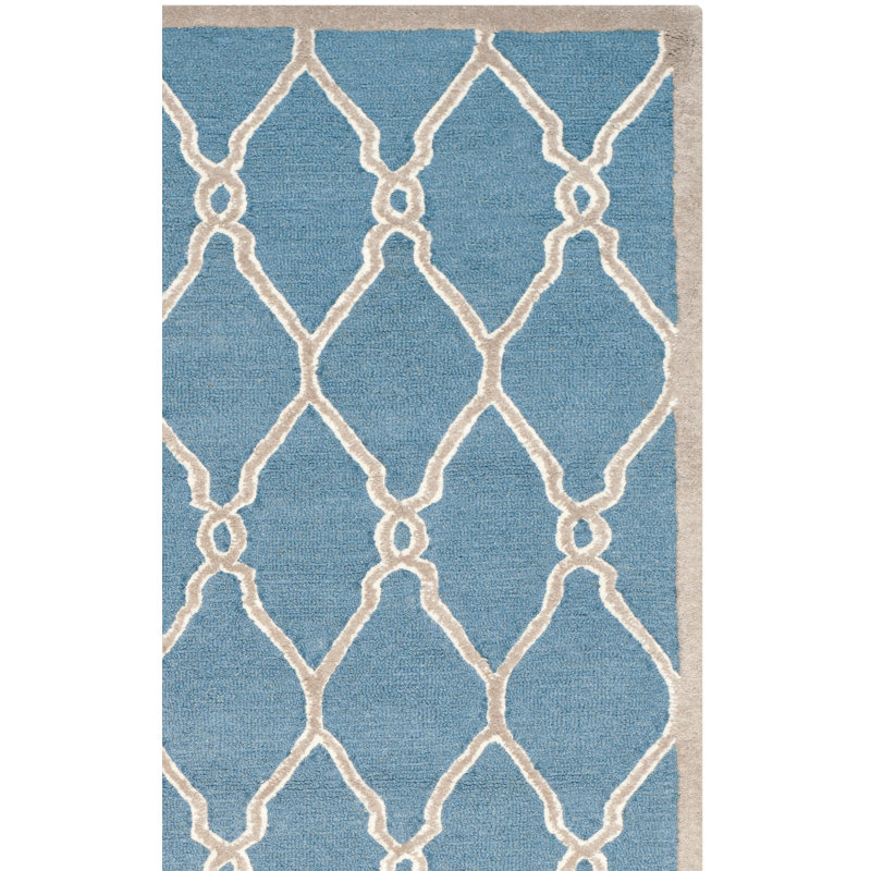 Cannen Hand Tufted Wool Geometric Rug, Rectangle 3' x 5'