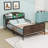 Metal Platform Bed With LED Light Strip, Safety Guardrails And Storage Shelf-997658629-997658631