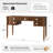 Hoai 55''W Transitional Fluted Simple Assembly Desk with Charging Station and Cable Management-1138859361