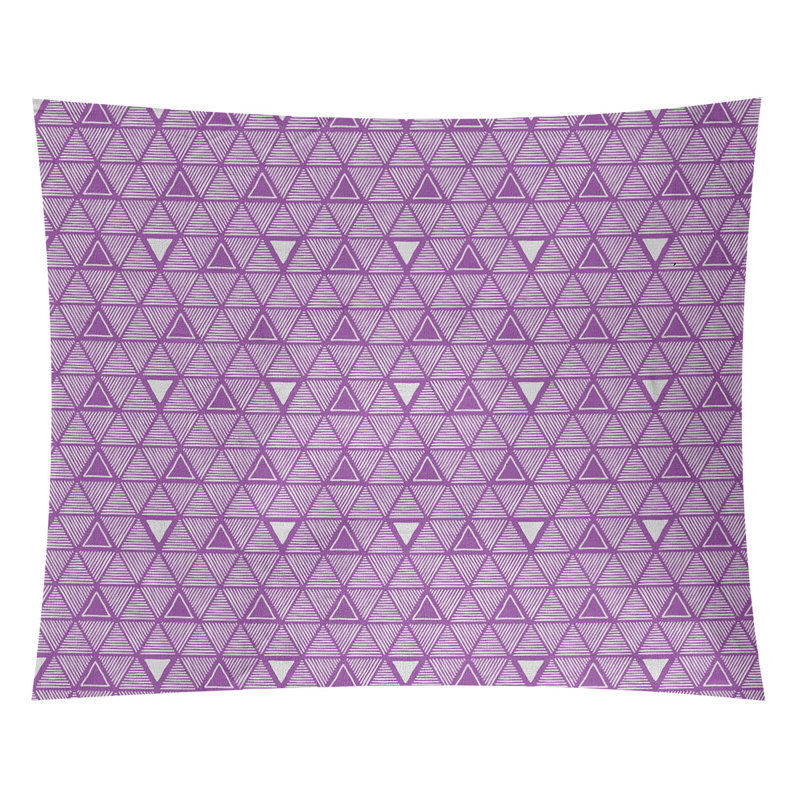 Tapisserie, H 27,5 po x l 37,5 po, Violet / Blanc