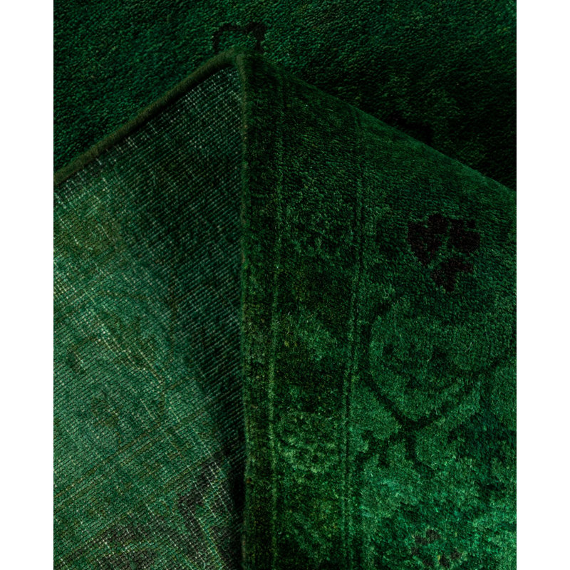 Overdyed One-of-a-Kind 3' 1" x 13' 6" Hand Knotted Area Rug
