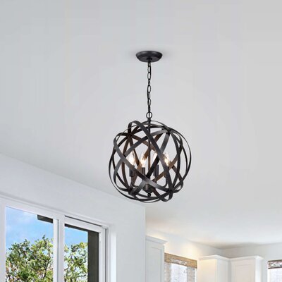 Brayden Studio® Odige 4 - Light Dimmable Globe Chandelier & Reviews ...