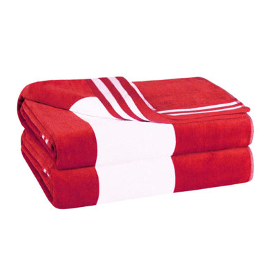 Oversized Cabana Striped Cotton Beach Towels