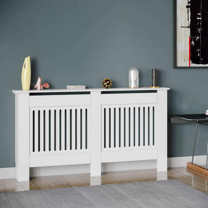 Raeford Radiator Cover, 82cm H X 152cm W X 20cm D, White