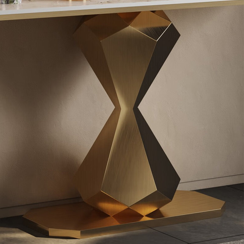 Console de luxe en pierre frittée, H 33,46 po x l 43,31 po x P 13,78 po