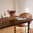 Solid wood petal-shaped dining table-534862404
