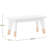 Kids 4-Piece Wood Seating Set With Table, 2 Chairs, And Bench Seat For 2-1555409702
