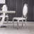 7-Piece Dining Table Set, Marble-Print MDF Table with Velvet & PU Dining Chairs, Stainless Steel Base – Seats 6-105270259-115146843