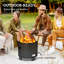 Round Steel Charcoal Smokeless Fire Pit