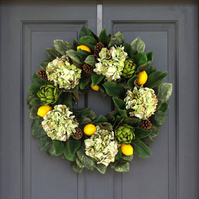 Hortensia artichaut et magnolia citron