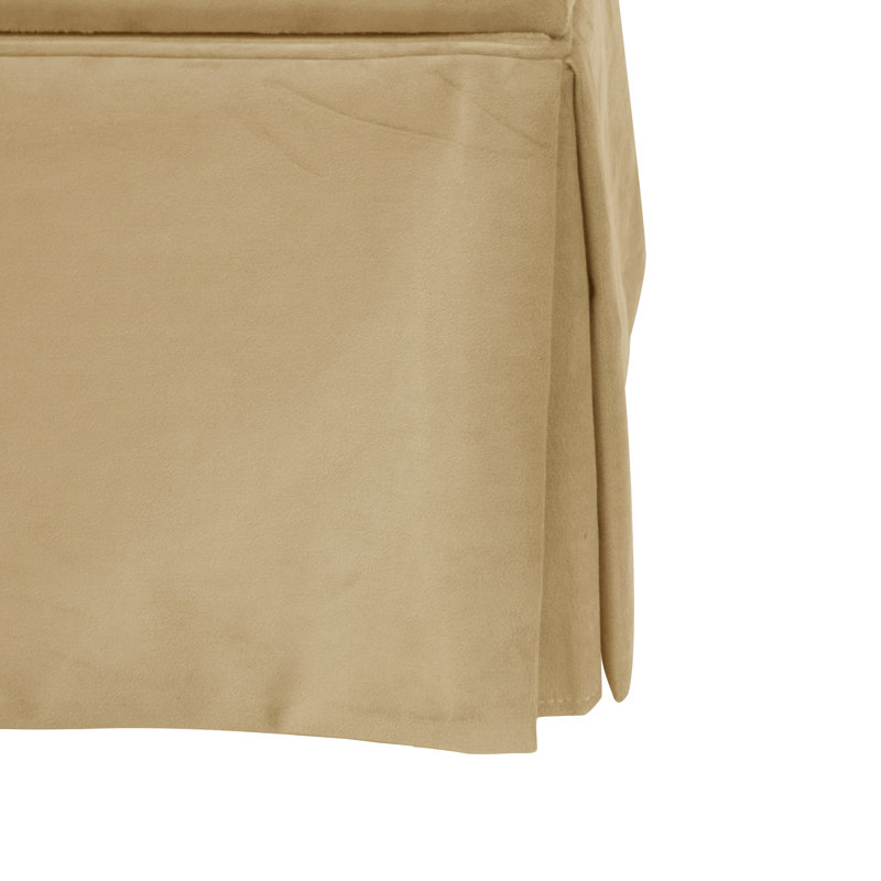 Upholstered Storage Bench, Classic Sandstone Linen