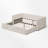Upholstered Extendable Daybed With Trundle And Drawers-747517455