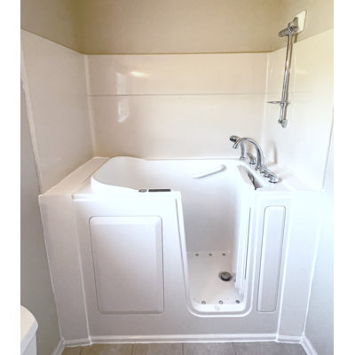 48'' x 28'' Fiberglass Bathtub with Faucet
