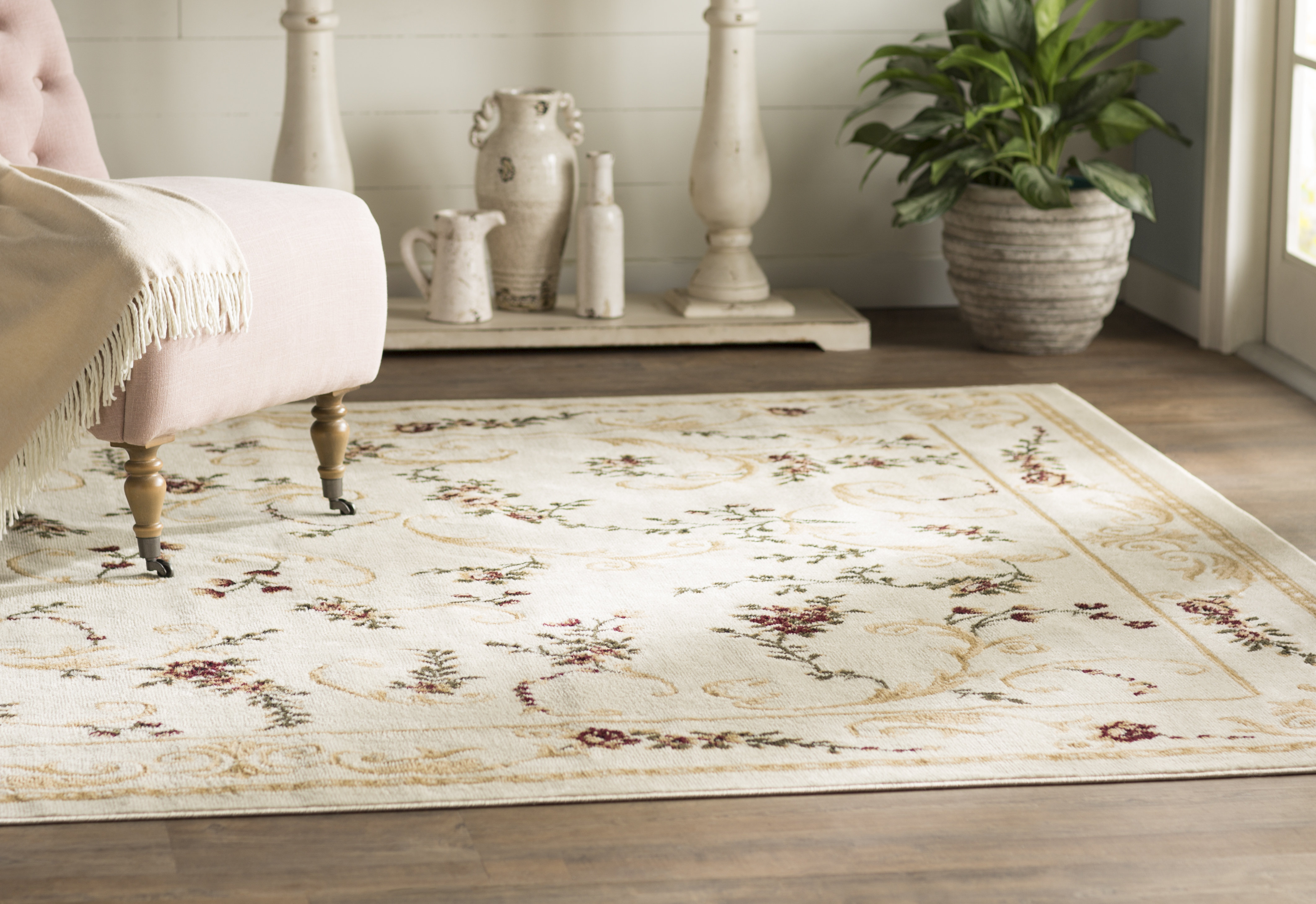 Laurel Foundry Modern Farmhouse® Gossard Floral Ivory Area Rug ...