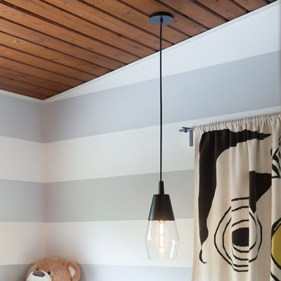 Luminaire suspendu en forme de cloche à 1 lumière Seraphina