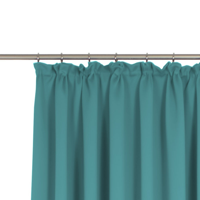 Marybel Room Darkening Single Curtain Panel, 132W x 225D cm, Turquoise