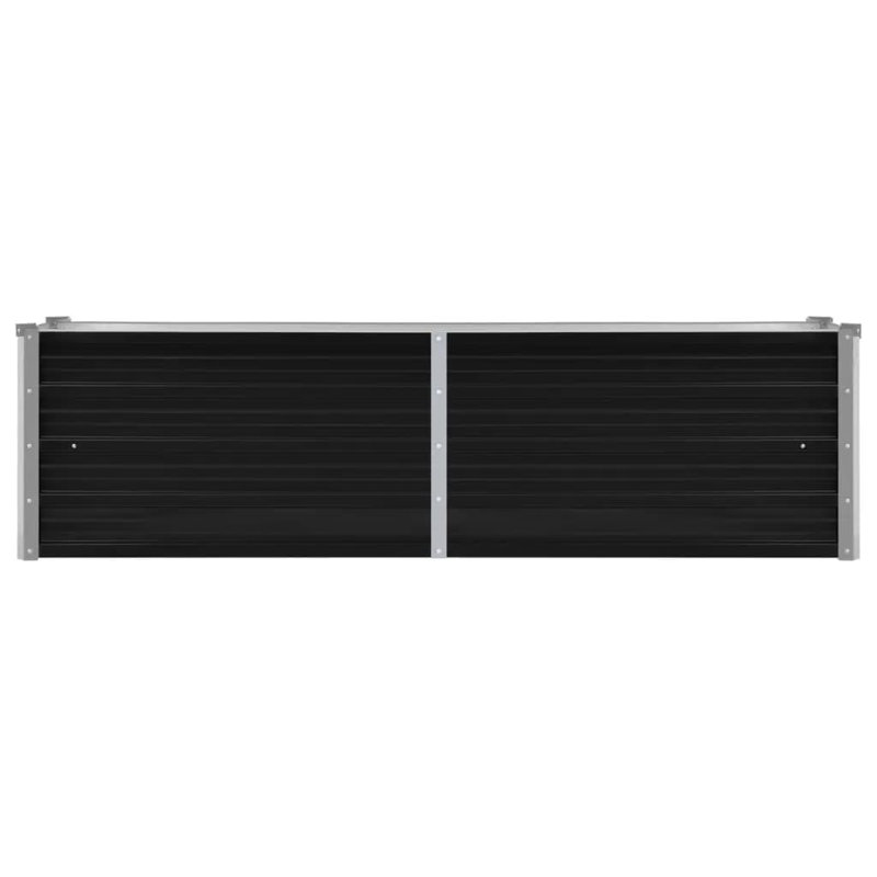 Digby vidaXL Garden Raised Bed Galvanized Steel, Rectangular Garden Planter for Flowers and Planters, Raised Bed, Weather-resistant