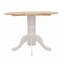 Table de salle à manger naturelle et ronde avec abattant