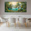 Ensemble de 3 tableaux sur toile représentant un paysage de cascade en forêt-336790848