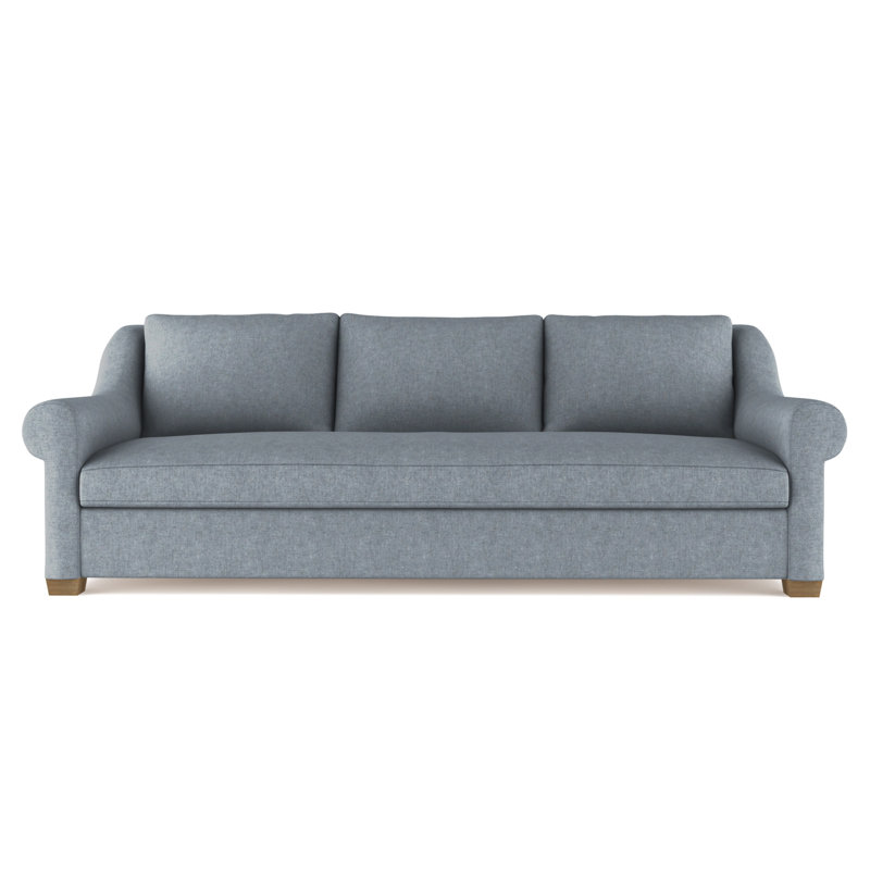 Canapé Thompson, H 32 po x l 96 po x P 41 po, Brume moelleuse en velours, Ébène