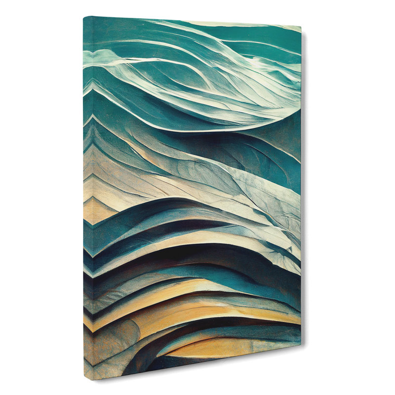 Abstract Art Ocean Wave No.1 - Wrapped Canvas, 76cm H x 50cm W