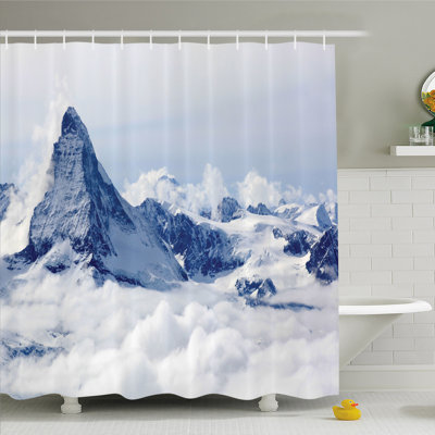 Lake Shower Curtain with Hooks Included