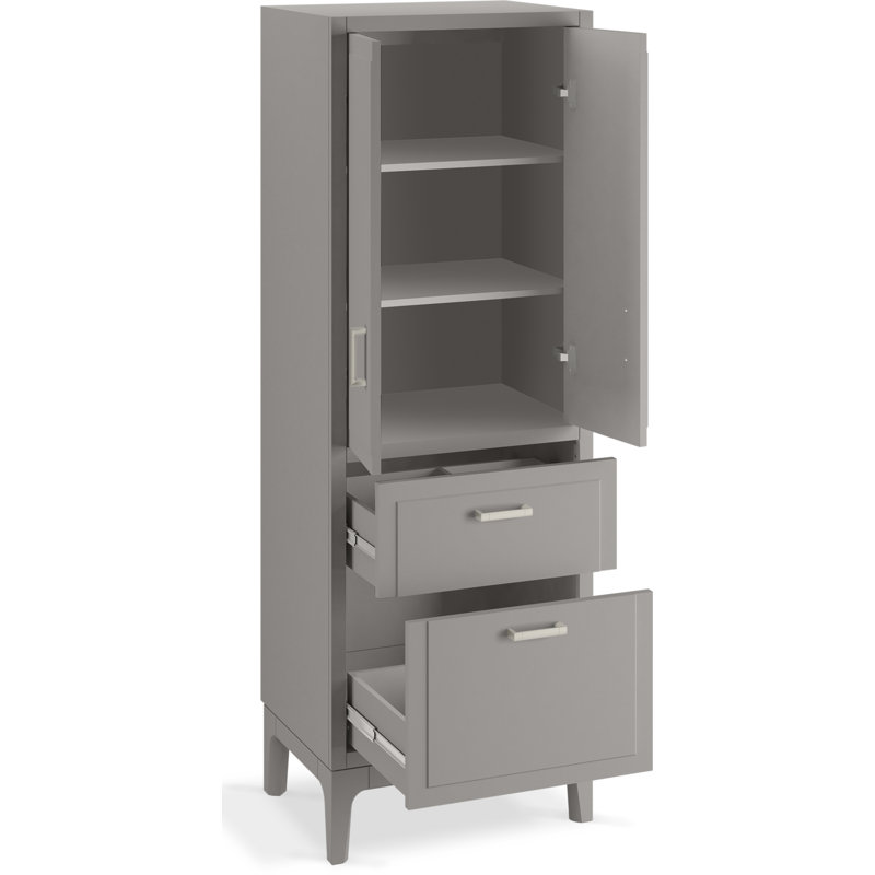 Seer 70-In X 24-In Linen Tower, Mohair Gray