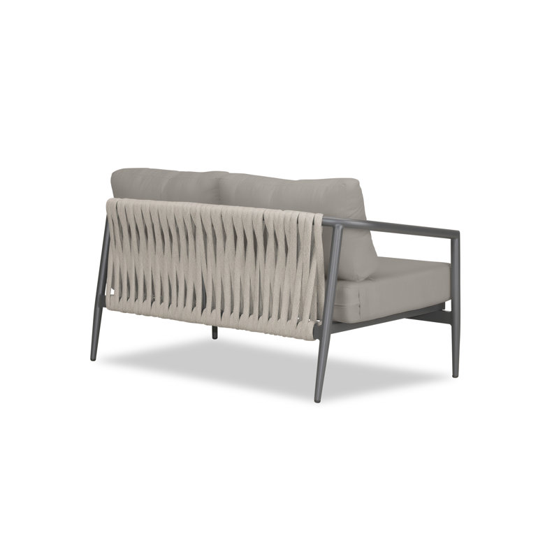 Olio Outdoor 2 - Seat Loveseat, Slate, Canvas Charcoal Sunbrella® Canvas