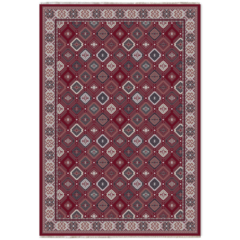 Tapis rectangulaire avec envers antidérapant Wyonnia, Rectangle 2 pi 8 po x 5 pi