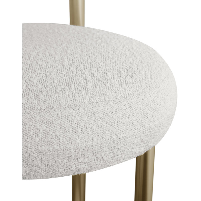 Bordeaux 26.5" Counter Stool, Cream Boucle Fabric